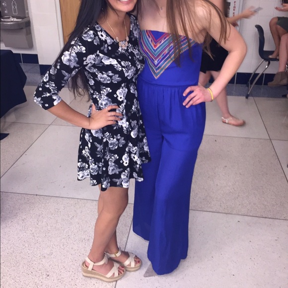 Royal Blue Jumpsuit - Picture 2 of 3